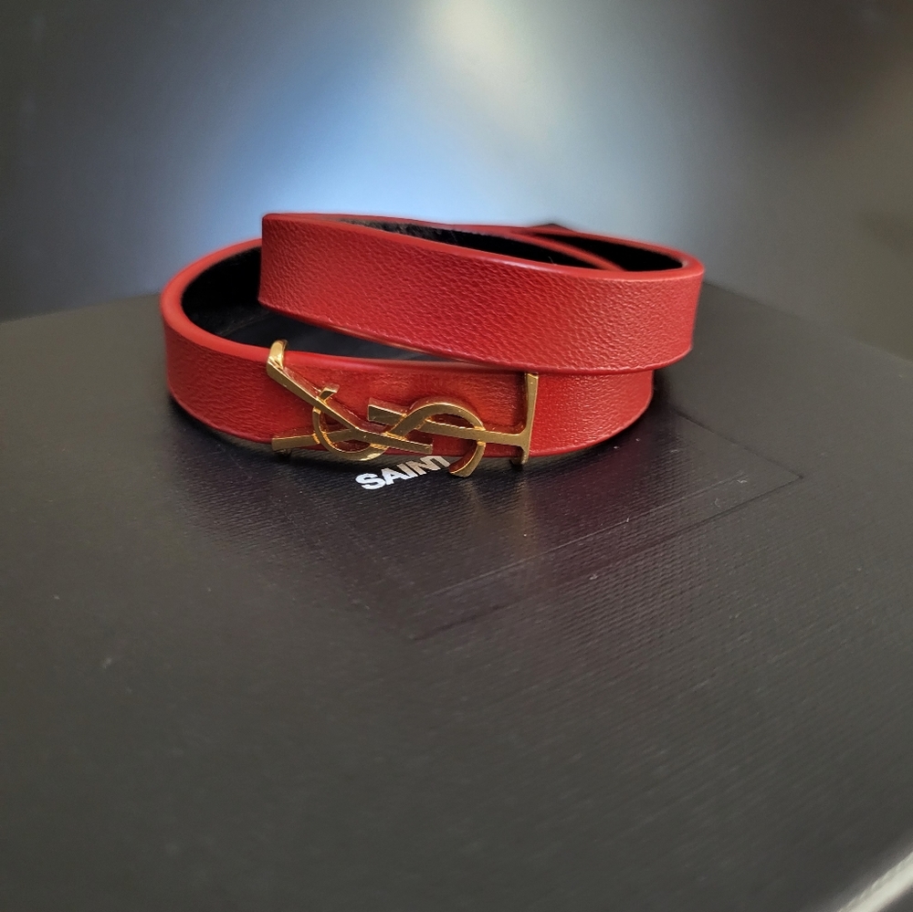OPYUM DOUBLE WRAP BRACELET IN LEATHER AND METAL